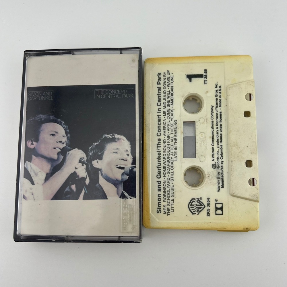 Simon & Garfunkel Concert in Central Park Cassette Tape 1982